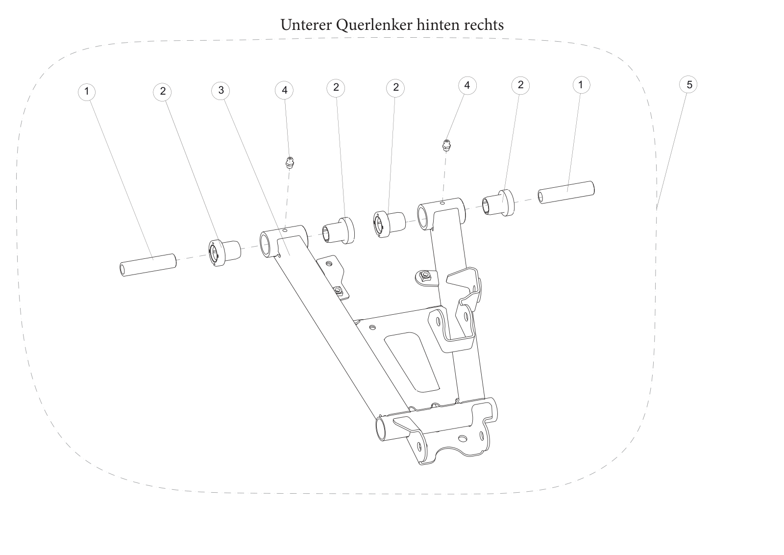 Unterer Querlenker hinten rechts Unterer Querlenker hinten rechts