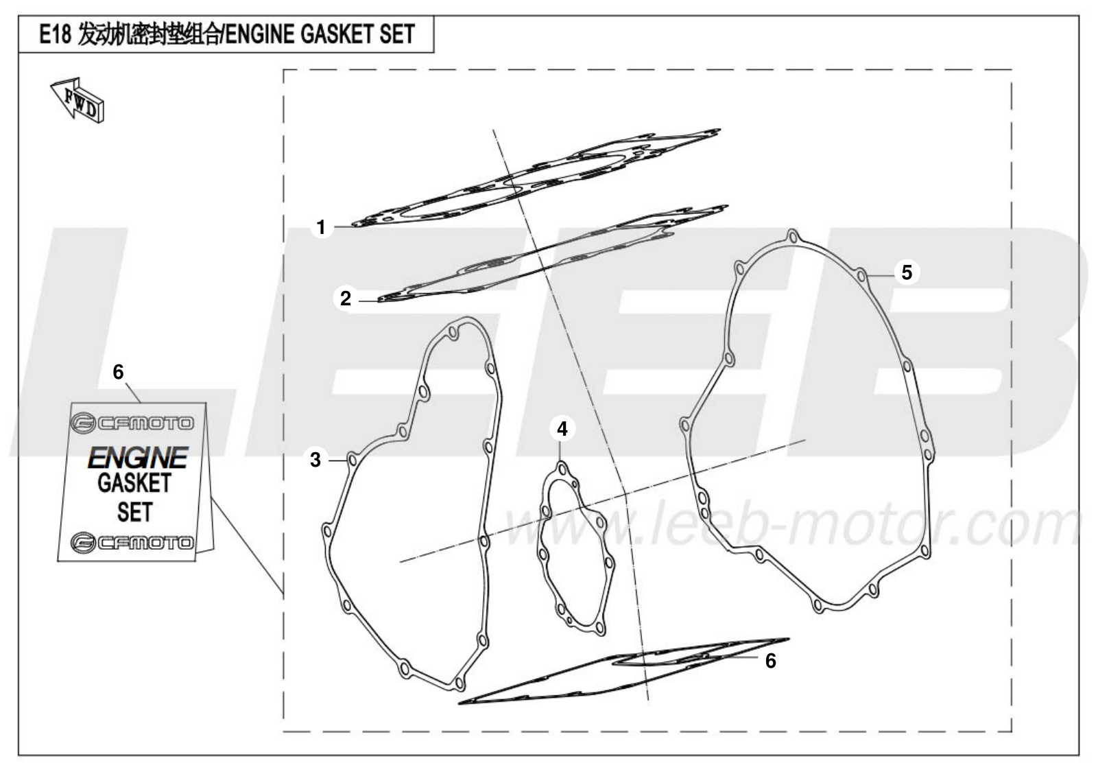 25-CF700-9AH-E18 ENGINE GASKET SET 25-CF700-9AH-E18 ENGINE GASKET SET