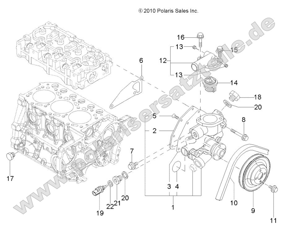 Engine, Water Cooling System