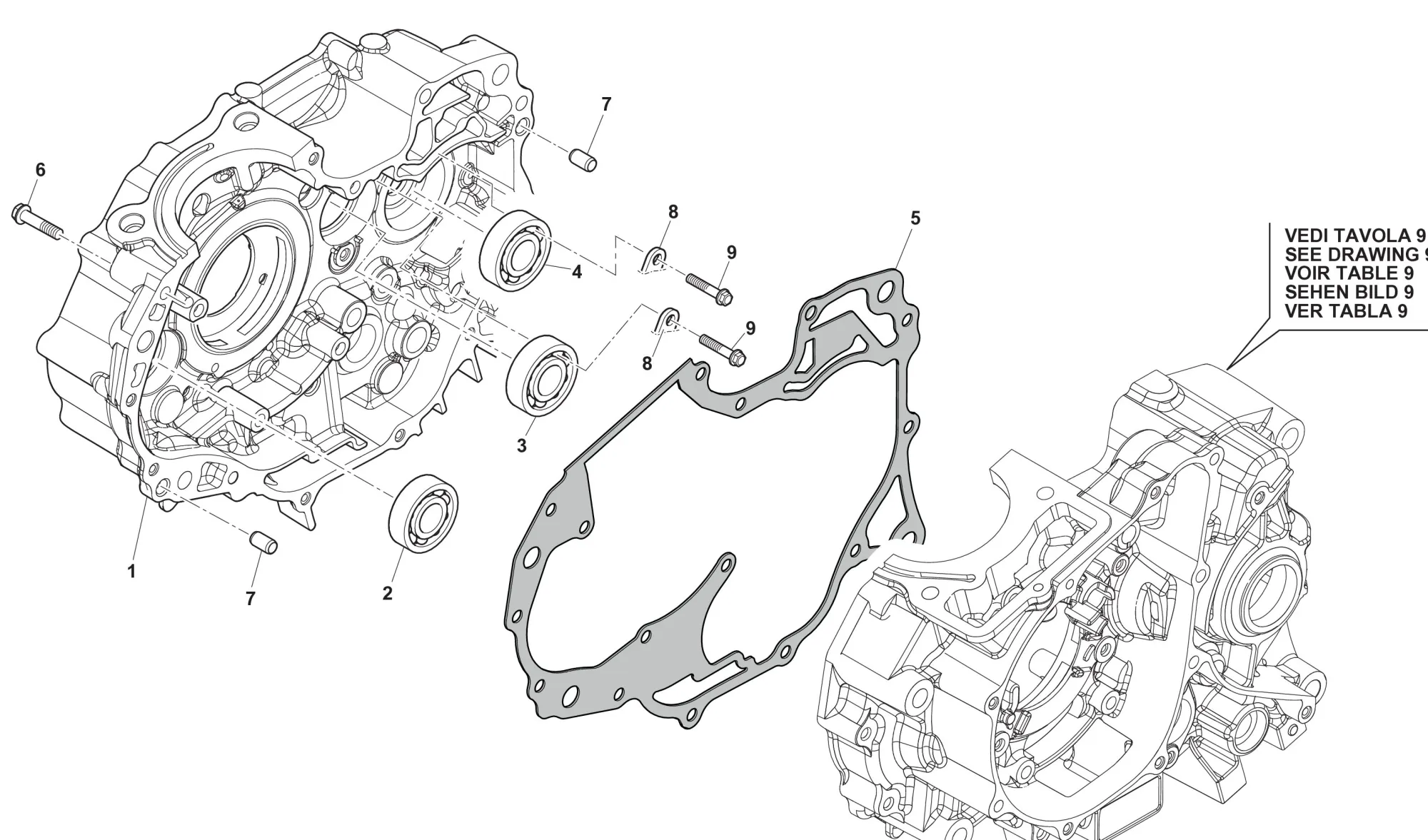 Motorgehäuse rechts