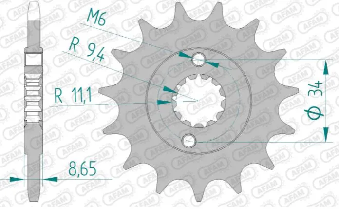 AFAM Kettensatz Stahl 520 XRR3-G 15x45 - KTM 390 Adventure 2020-21