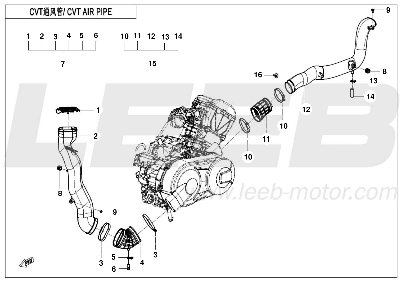 F00-2 CVT AIR PIPE F00-2 CVT AIR PIPE