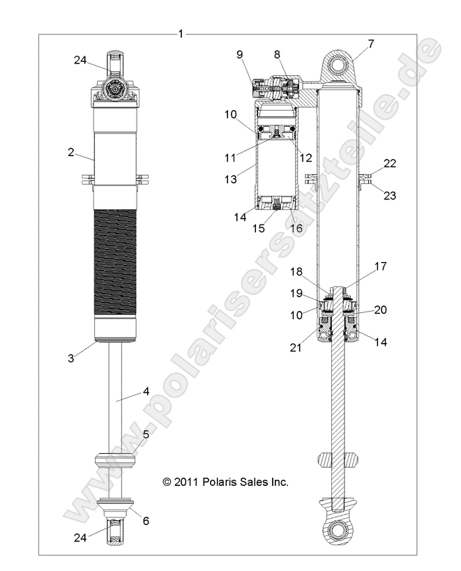 SUSPENSION, REAR SHOCK (7043794) SUSPENSION, REAR SHOCK (7043794)
