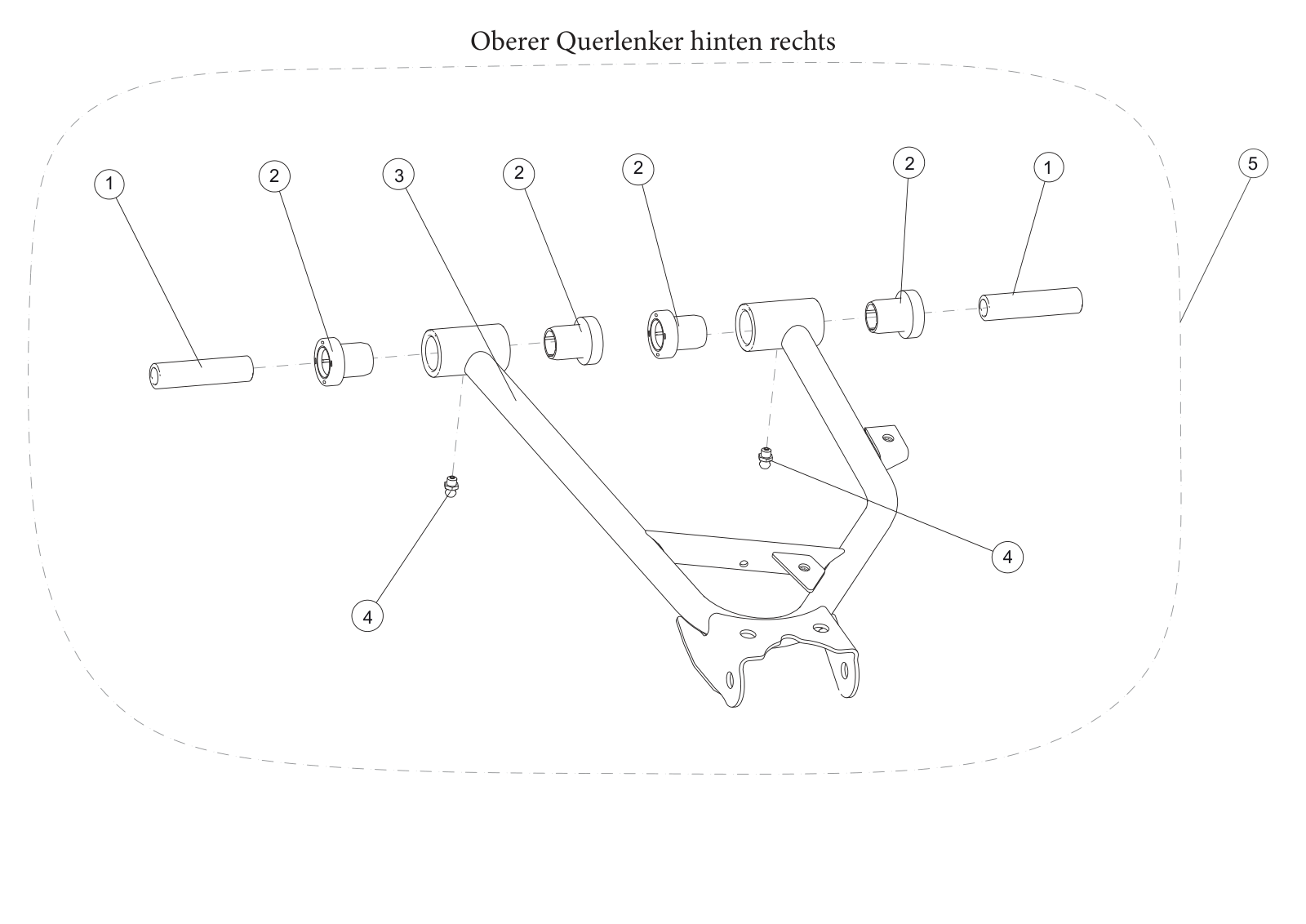 Oberer Querlenker hinten rechts Oberer Querlenker hinten rechts