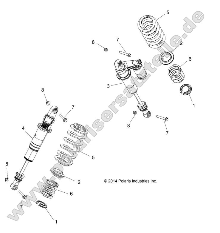 SUSPENSION, REAR SHOCK MOUNTING SUSPENSION, REAR SHOCK MOUNTING