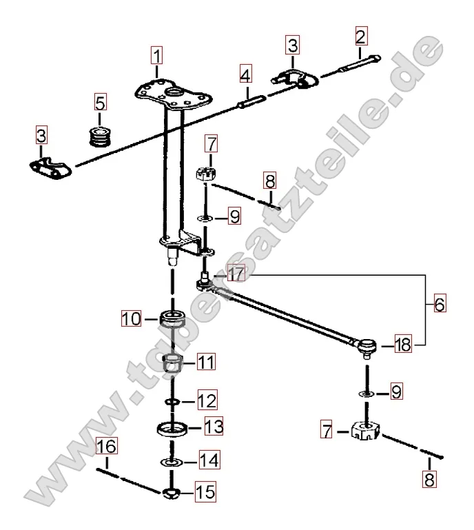 Lenksäule - Spurstange