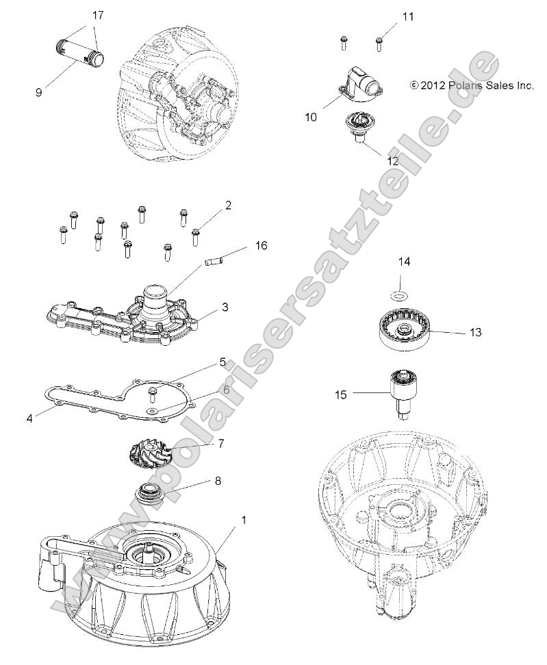 Engine, Cooling System and Water Pump