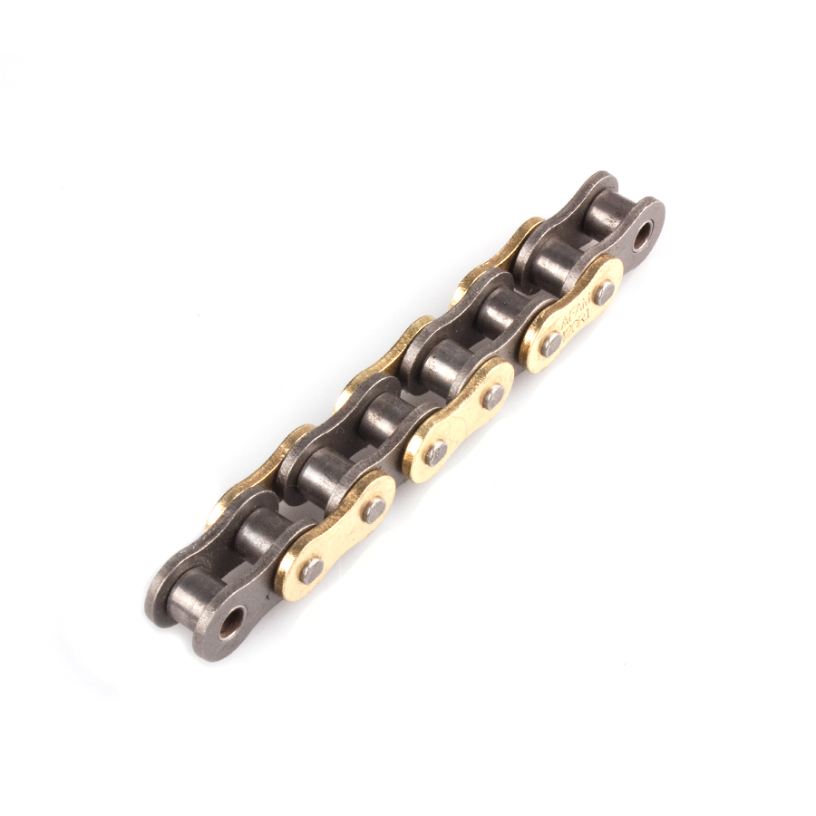 AFAM R1-G Kette 420 gold-schwarz - 136 Glieder - Clip Schloß - Straße / Enduro