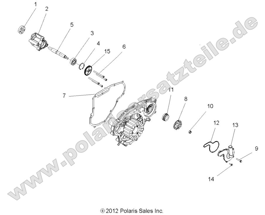 ENGINE, OIL PUMP and WATER PUMP