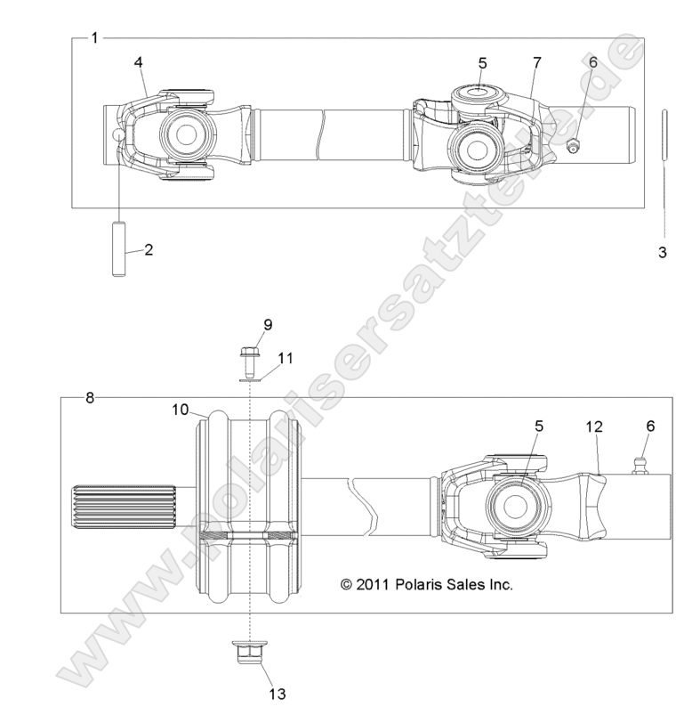 DRIVE TRAIN, FRONT PROP SHAFT DRIVE TRAIN, FRONT PROP SHAFT