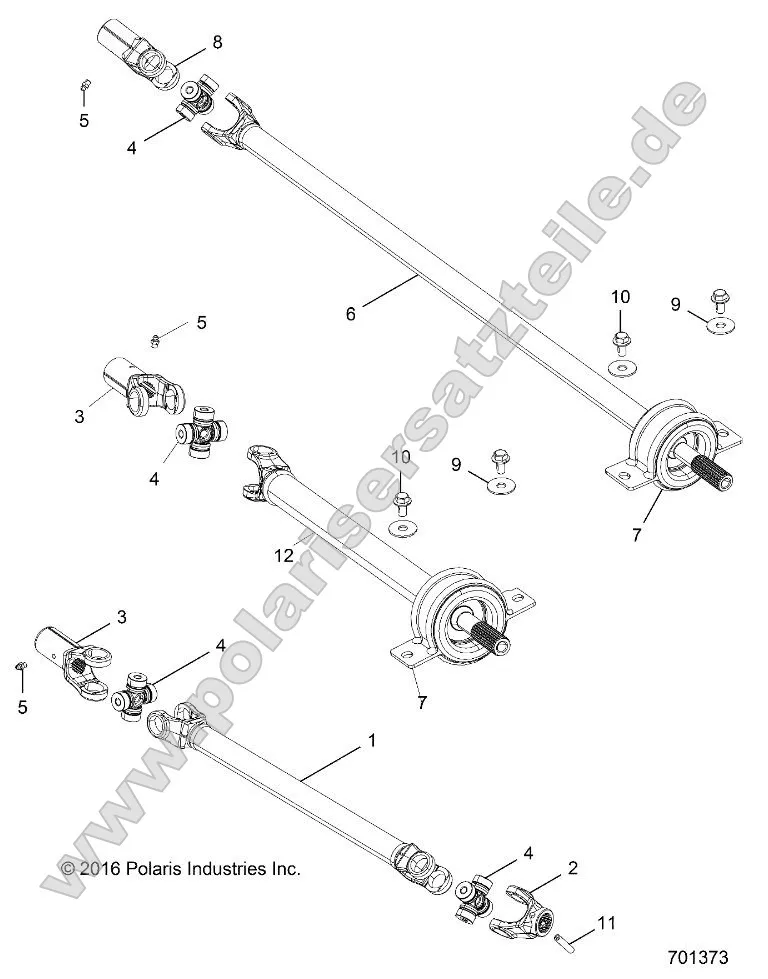 Drive Train, Front Prop Shaft Drive Train, Front Prop Shaft