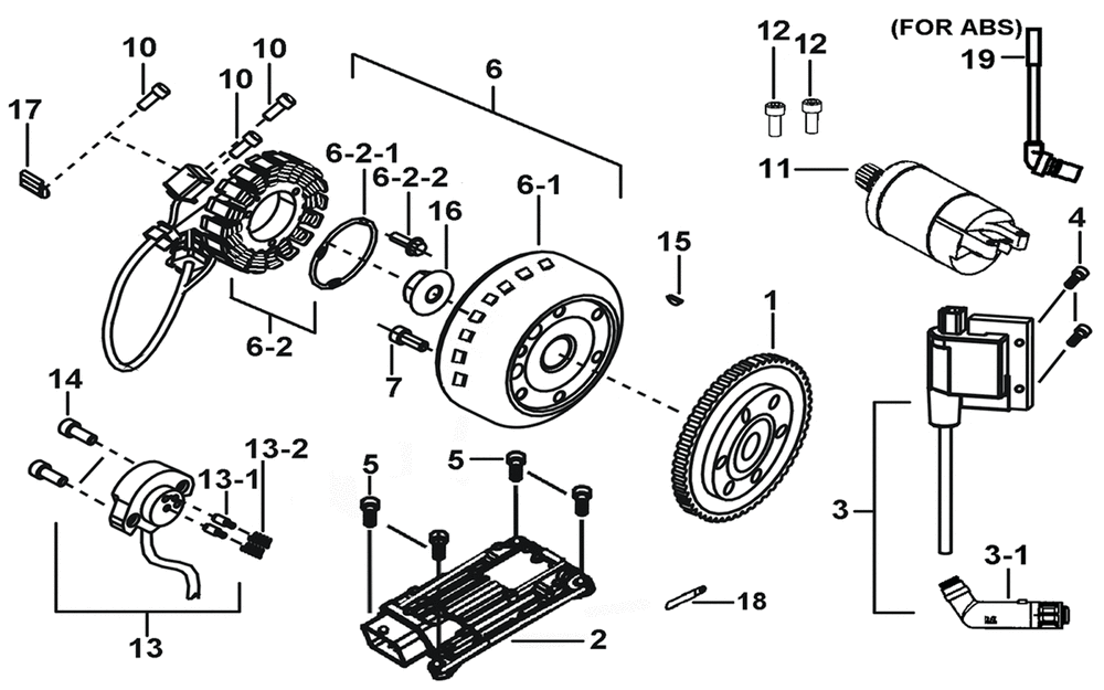 Lichtmaschine, Anlasser, ECU & Zündspule Lichtmaschine, Anlasser, ECU & Zündspule