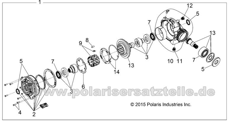 DRIVE TRAIN, FRONT GEARCASE INTERNALS DRIVE TRAIN, FRONT GEARCASE INTERNALS
