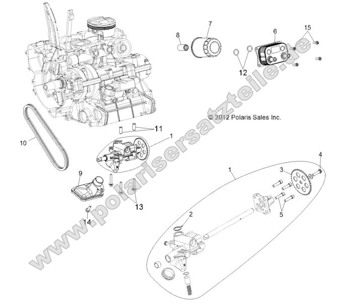 ENGINE, OIL PUMP and OIL COOLER
