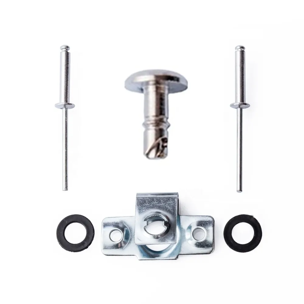 TMP Racing Verkleidung Schnellverschluss mit großen Schraubenkopf Set silber zum Nieten - 10 Stück