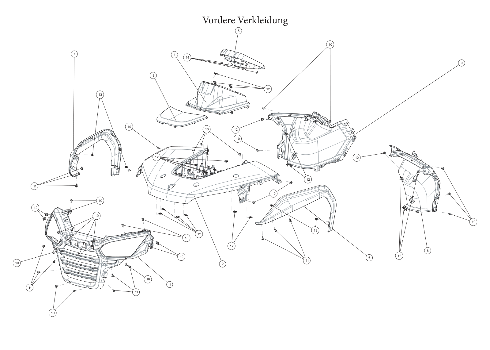 Vordere Verkleidung