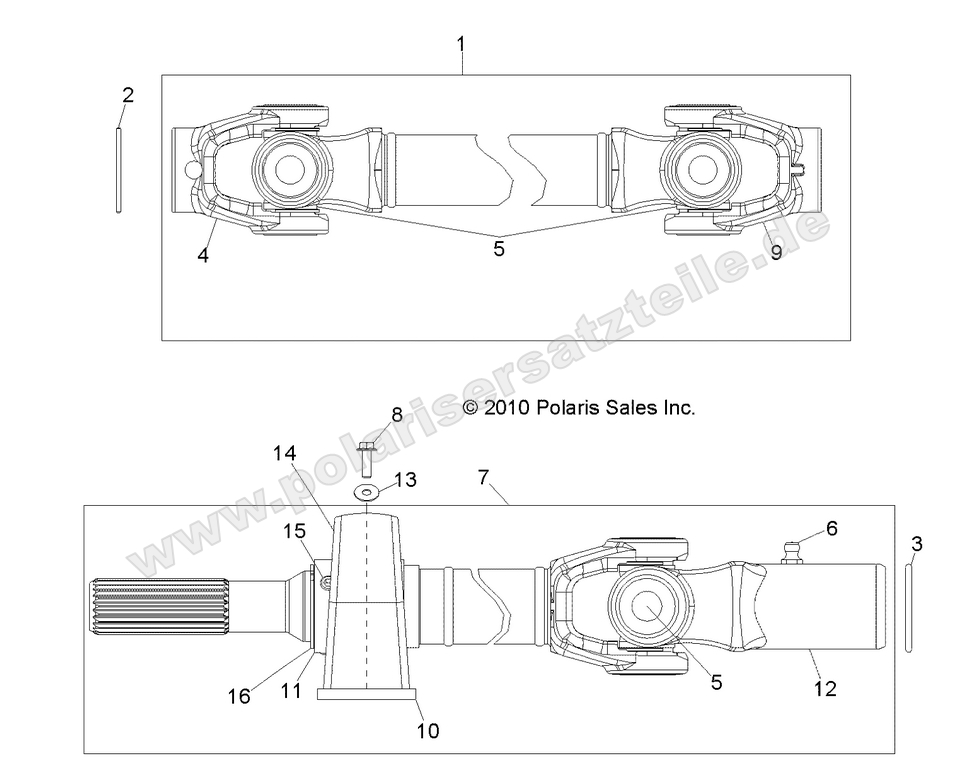 DRIVE TRAIN, FRONT PROP SHAFT DRIVE TRAIN, FRONT PROP SHAFT