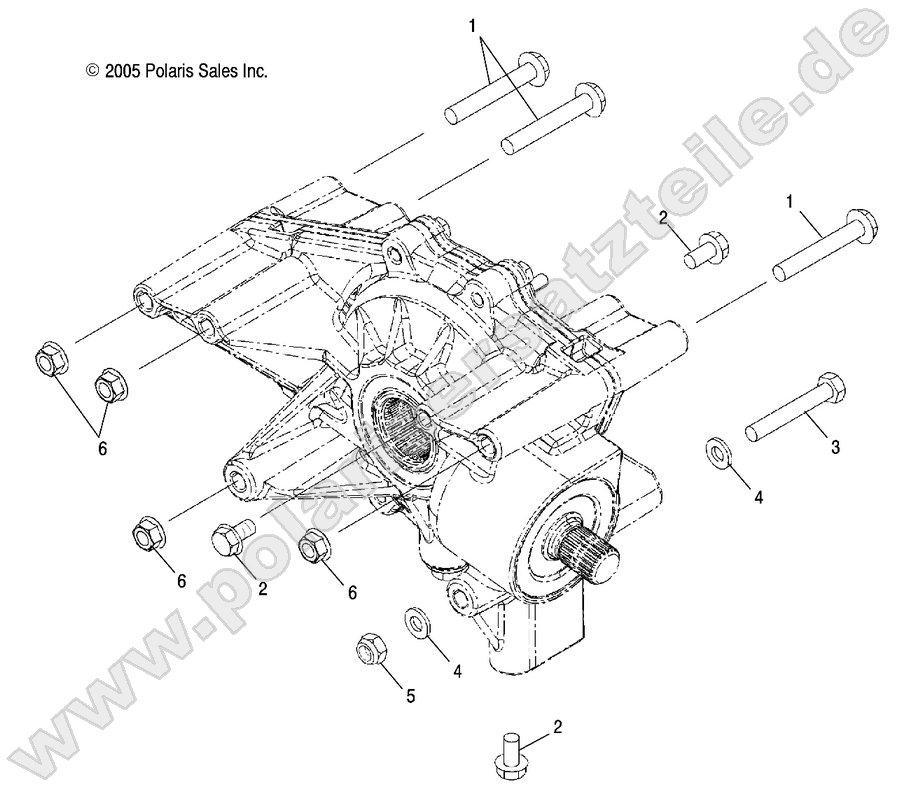GEARCASE, MOUNTING, REAR