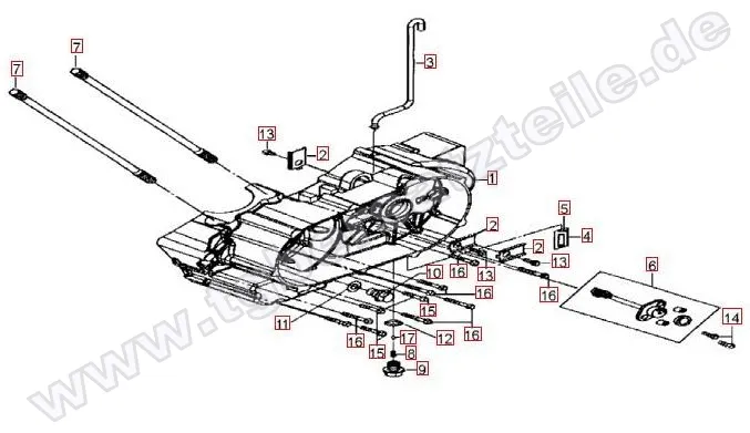 Motorgehäuse links Motorgehäuse links