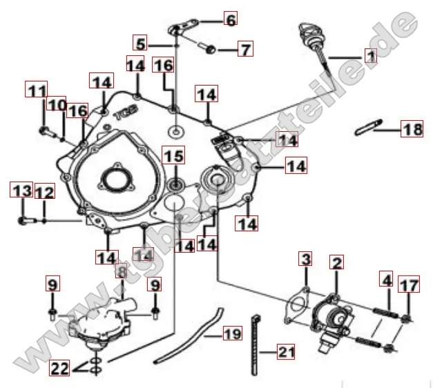 Motorgehäuseabdeckung 2
