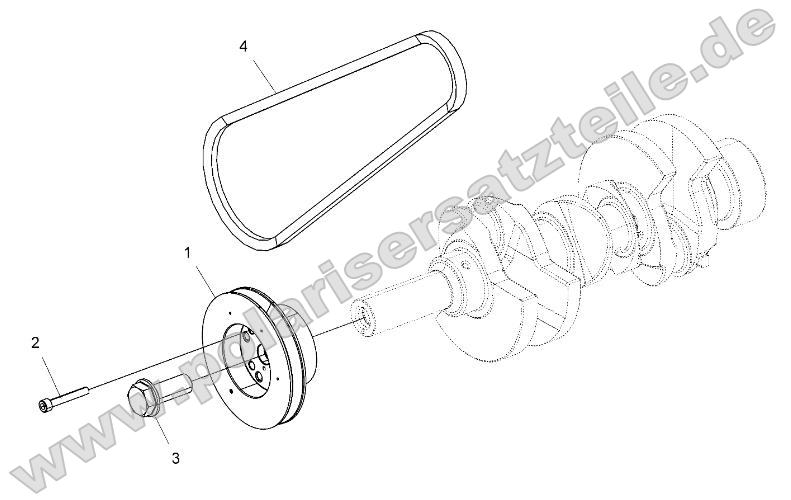 Engine, Drive Pulley and Drive Belt