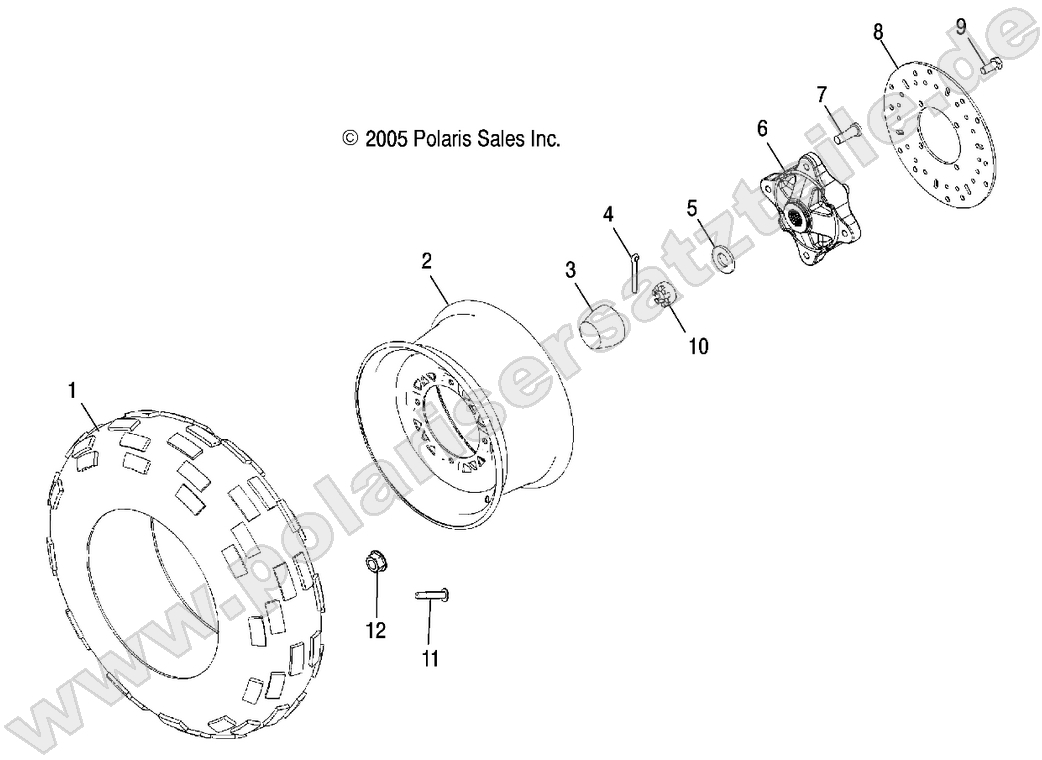 WHEEL, FRONT WHEEL, FRONT