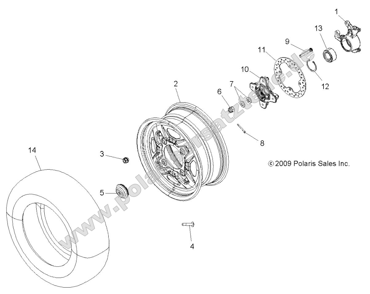 Wheels, Front and Hub (A17SVT95C2) Wheels, Front and Hub (A17SVT95C2)