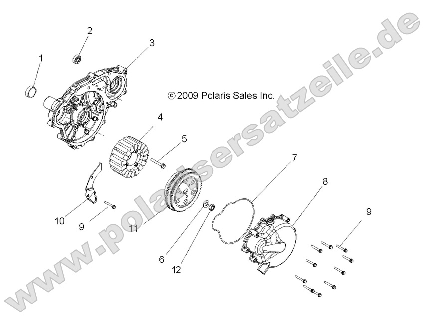 ENGINE, STATOR and FLYWHEEL ENGINE, STATOR and FLYWHEEL