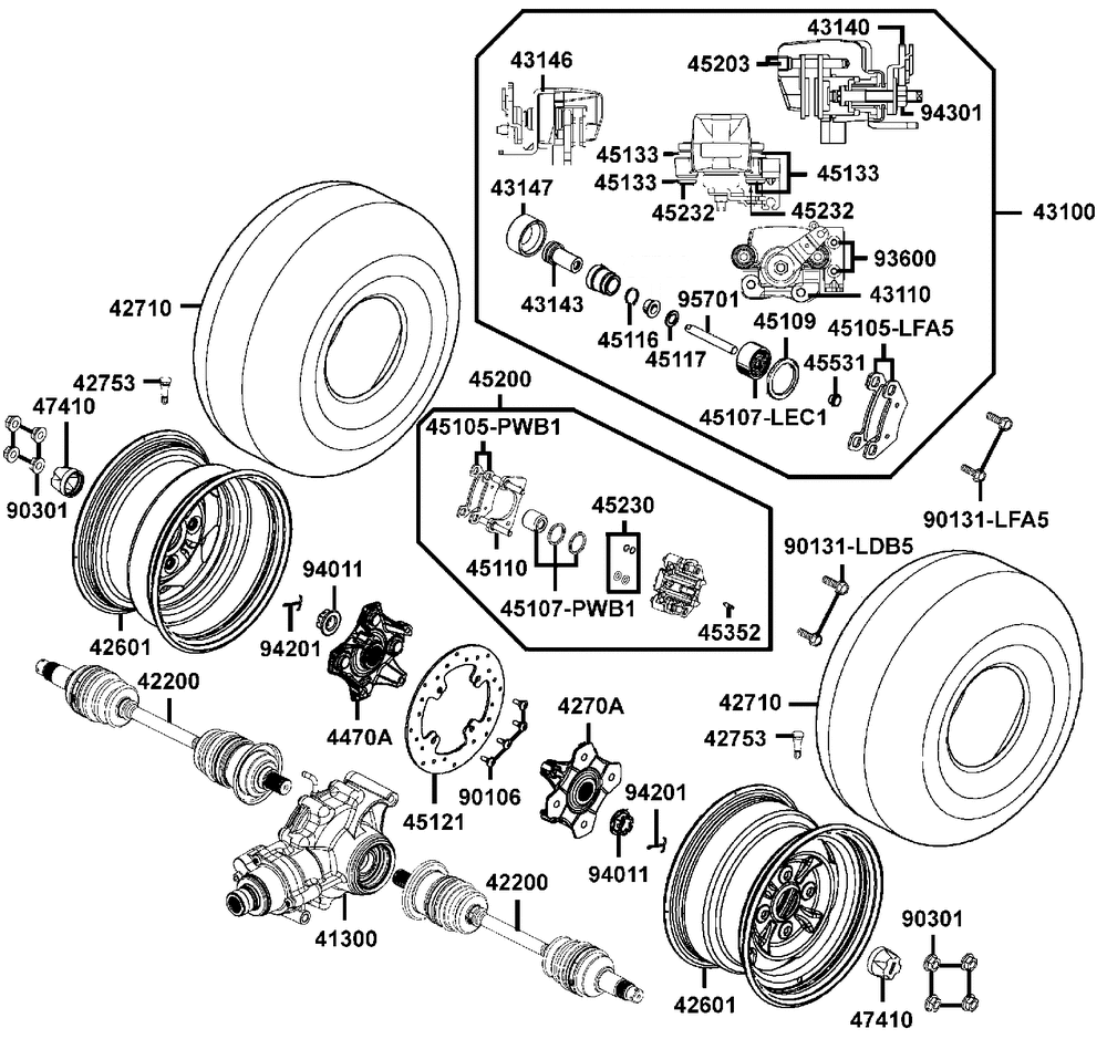 Räder hinten mit Bremse Räder hinten mit Bremse