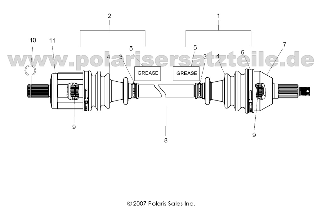 DRIVE TRAIN, FRONT HALF SHAFT DRIVE TRAIN, FRONT HALF SHAFT