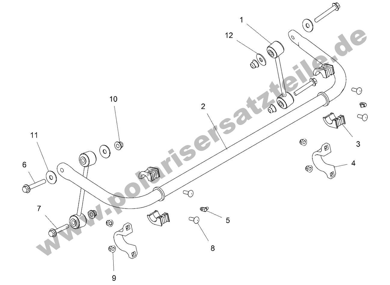 SUSPENSION, STABILIZER BAR, REAR SUSPENSION, STABILIZER BAR, REAR