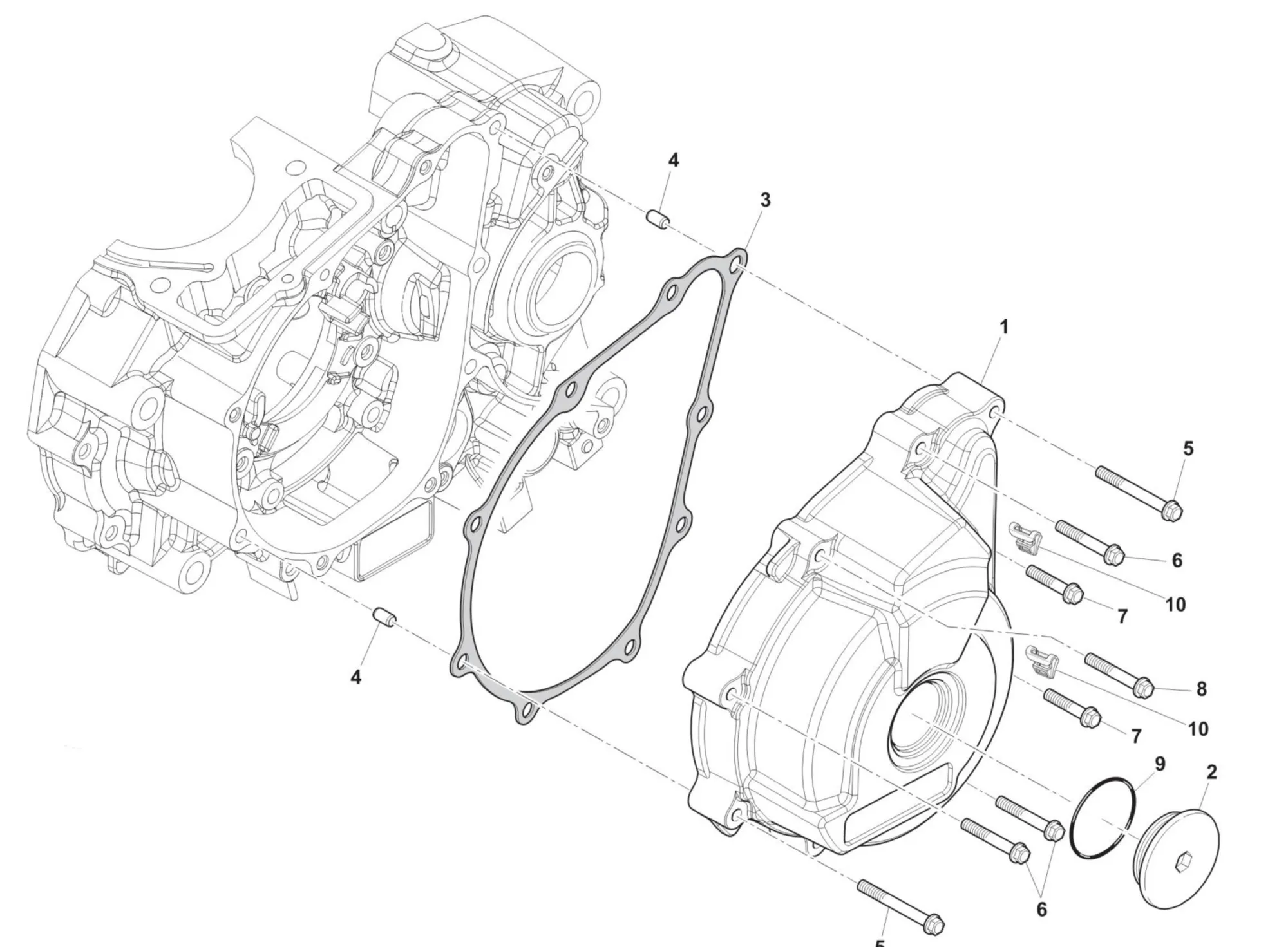Motordeckel links Motordeckel links