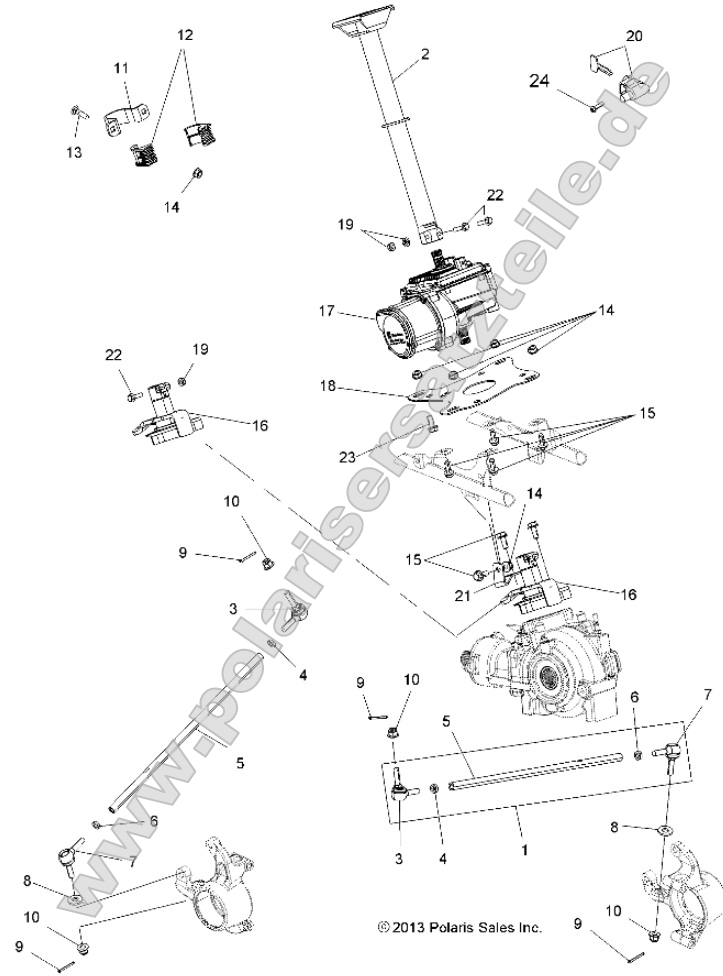 Steering, Steering Post Asm. Steering, Steering Post Asm.