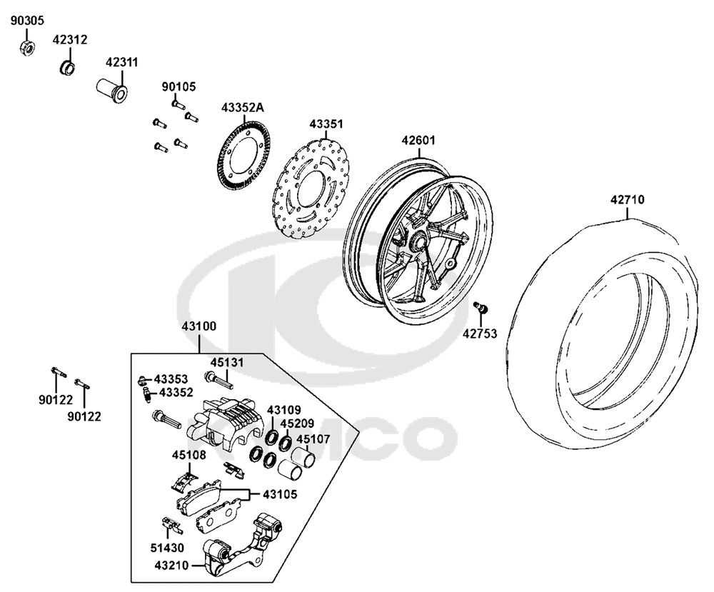 Hinterrad mit Bremse Hinterrad mit Bremse