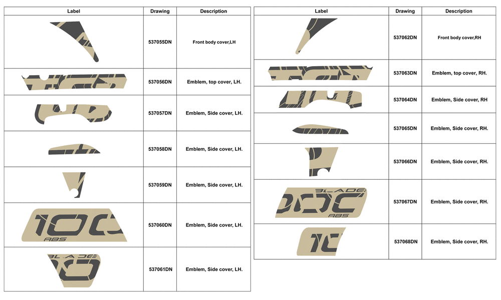 Aufkleber f. Fzg. Desert Sand BRO607 (DN) Aufkleber f. Fzg. Desert Sand BRO607 (DN)