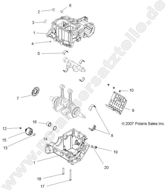 ENGINE, CRANKCASE ENGINE, CRANKCASE