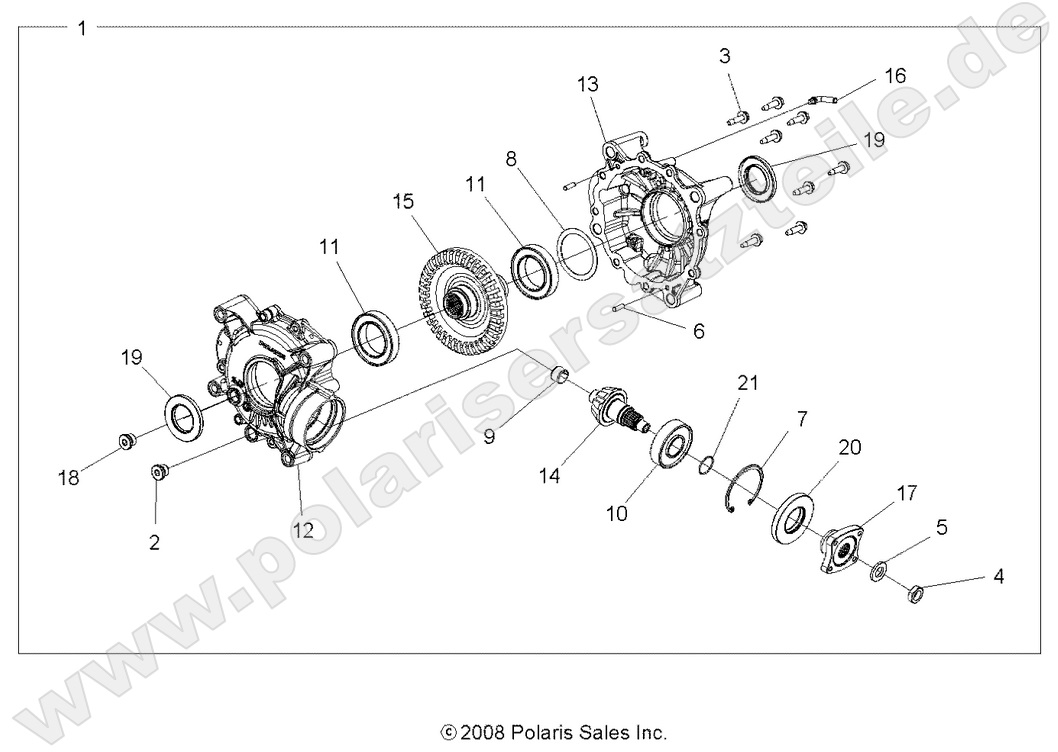 DRIVE TRAIN, REAR GEARCASE INTERNALS DRIVE TRAIN, REAR GEARCASE INTERNALS