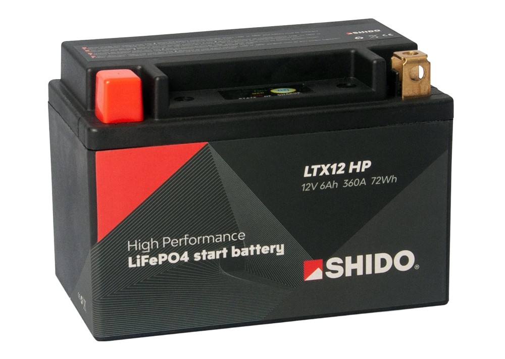 Shido LTX12 HP Lithium Ionen Batterie 12V LiFePO4 (YTX12-BS FTX12-BS) Shido LTX12 HP Lithium Ionen Batterie 12V LiFePO4 (YTX12-BS FTX12-BS)