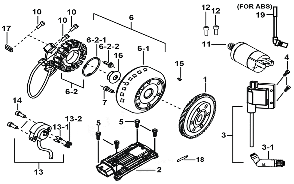 Lichtmaschine, Anlasser, ECU & Zündspule Lichtmaschine, Anlasser, ECU & Zündspule
