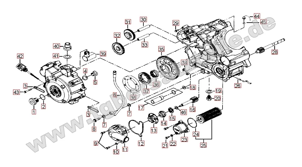 Motorgehäuse rechts