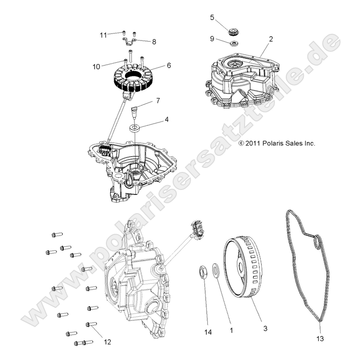 ENGINE, STATOR COVER and FLYWHEEL ENGINE, STATOR COVER and FLYWHEEL