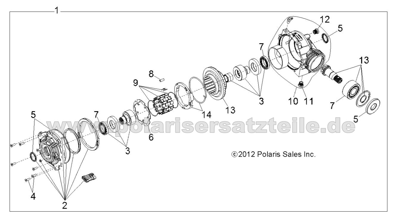 DRIVE TRAIN, FRONT GEARCASE INTERNALS DRIVE TRAIN, FRONT GEARCASE INTERNALS
