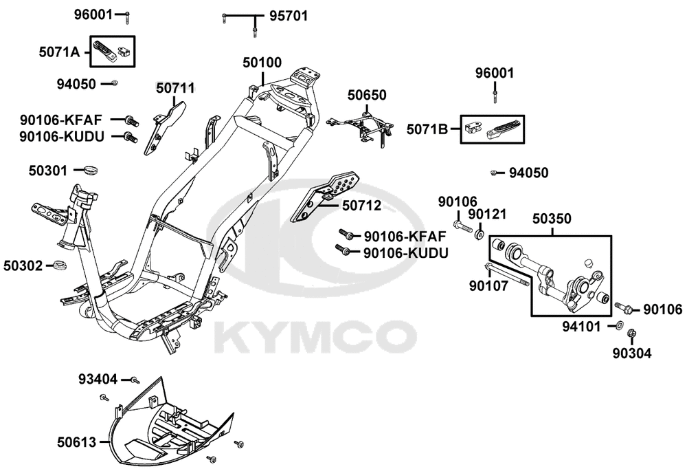 Rahmen & Motorhalter Rahmen & Motorhalter