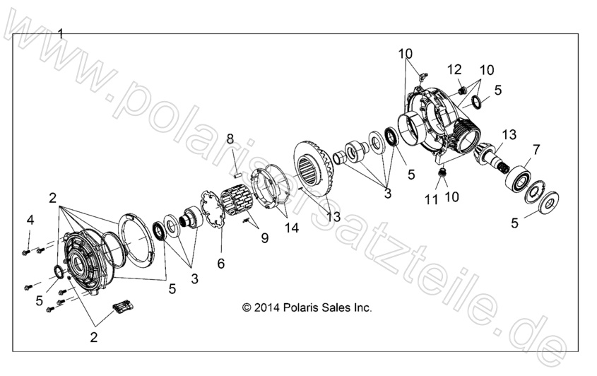 DRIVE TRAIN, FRONT GEARCASE (IF BUILT AFTER 9/2/15) DRIVE TRAIN, FRONT GEARCASE (IF BUILT AFTER 9/2/15)
