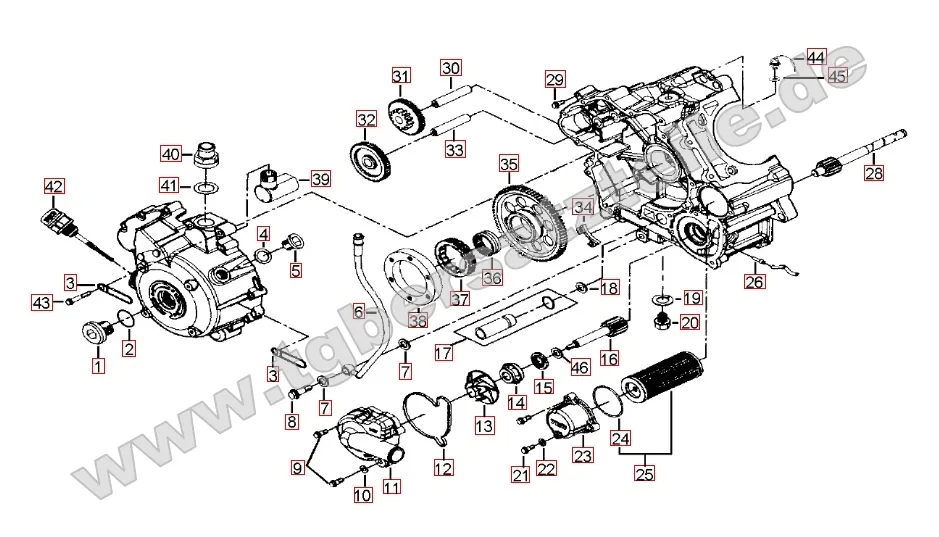 Motorgehäuse rechts