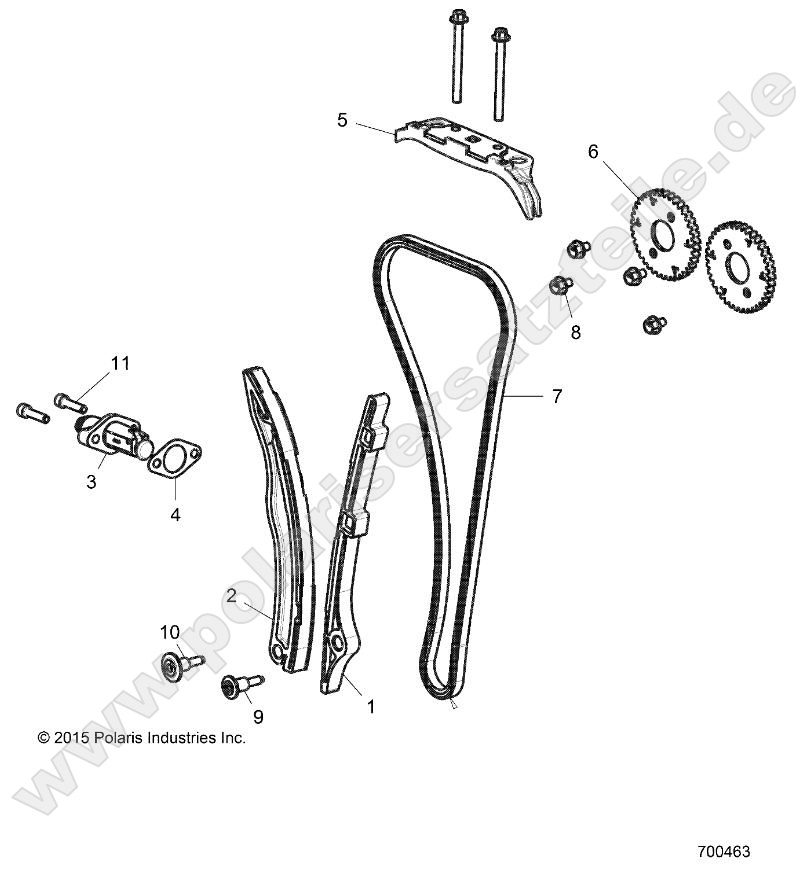 ENGINE, CAM CHAIN AND TENSIONER ENGINE, CAM CHAIN AND TENSIONER