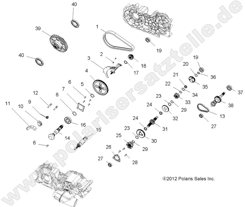 DRIVE TRAIN, MAIN GEARCASE INTERNAL DRIVE TRAIN, MAIN GEARCASE INTERNAL