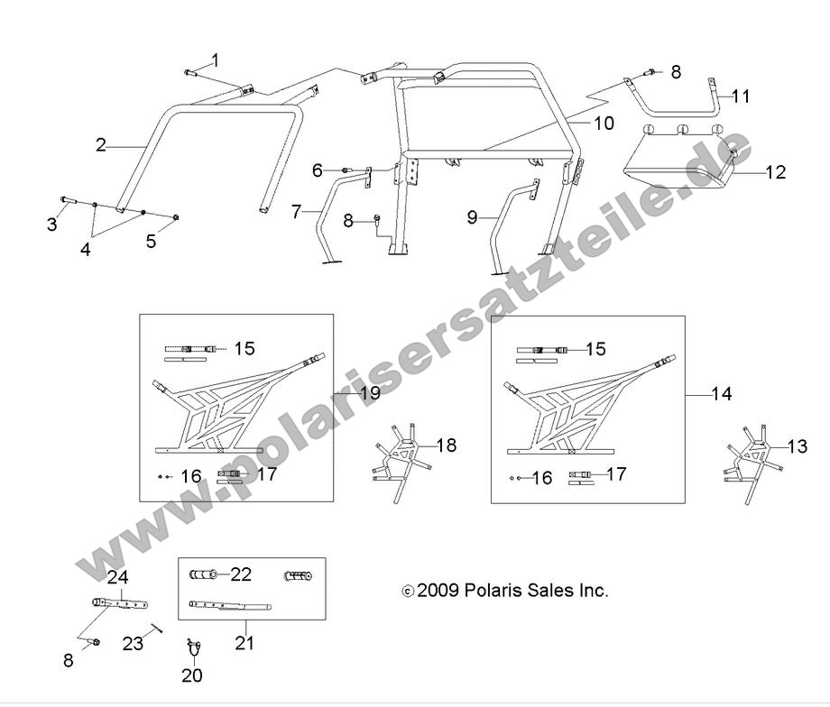 CHASSIS, CAB FRAME and SIDE NETS