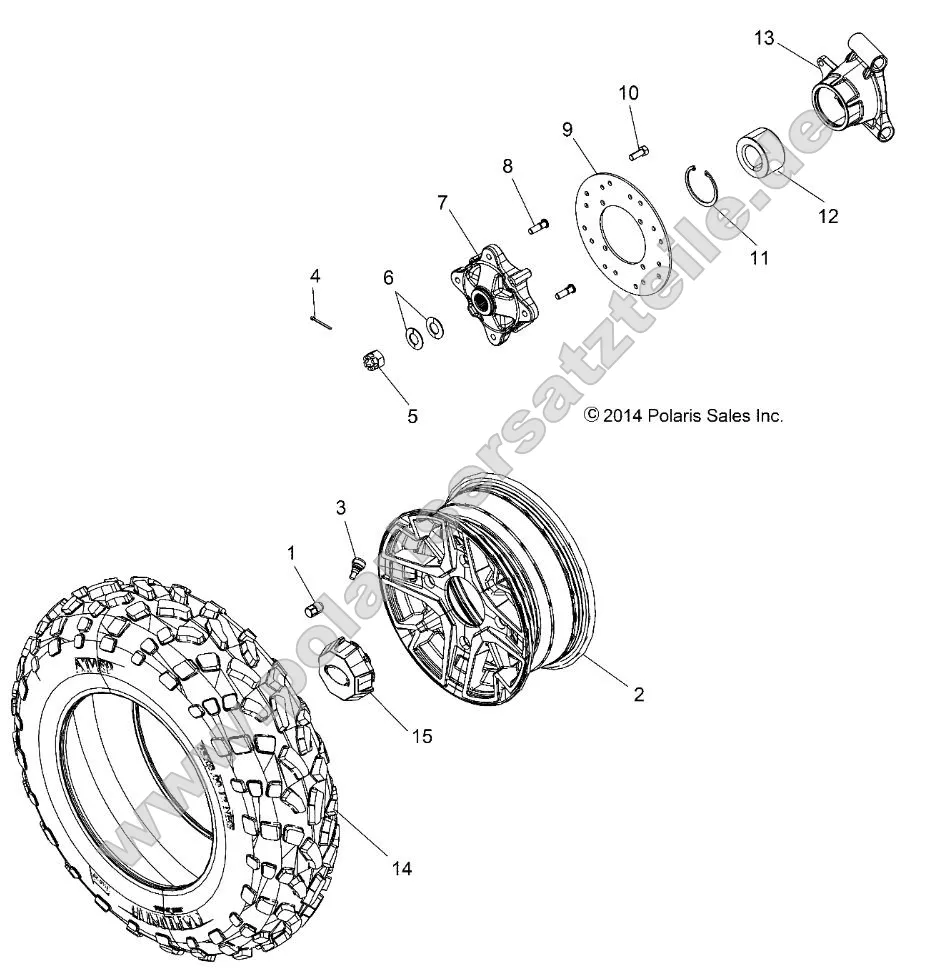Wheels, Rear (49ATVWHEELRR15ACEEU1) Wheels, Rear (49ATVWHEELRR15ACEEU1)