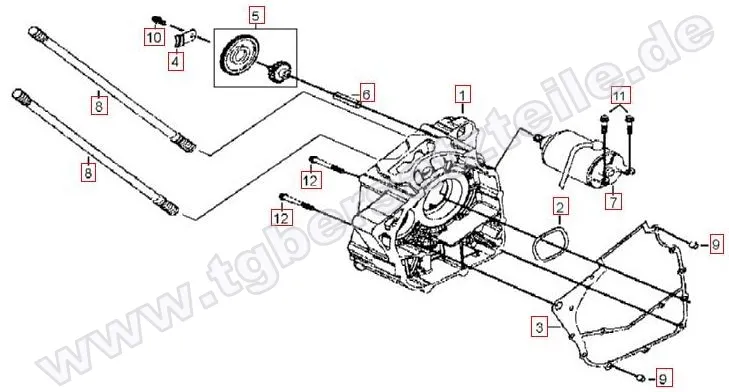 Motorgehäuse rechts Motorgehäuse rechts